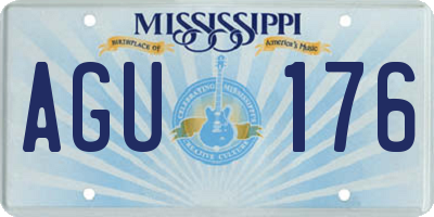 MS license plate AGU176