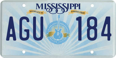 MS license plate AGU184