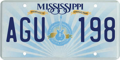 MS license plate AGU198
