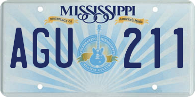 MS license plate AGU211
