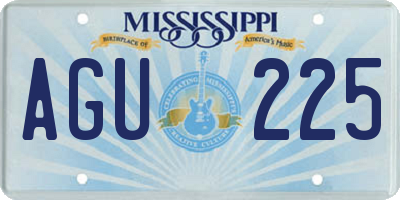 MS license plate AGU225