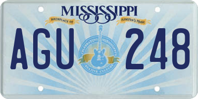 MS license plate AGU248
