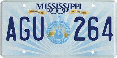 MS license plate AGU264