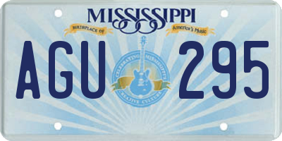 MS license plate AGU295
