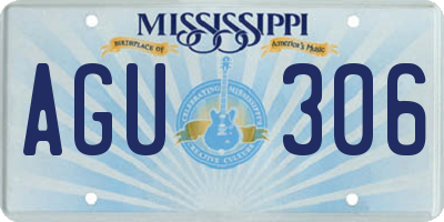 MS license plate AGU306