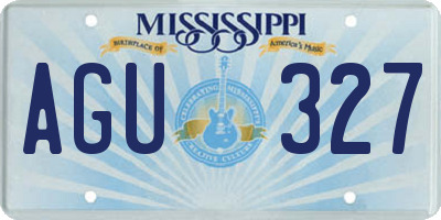 MS license plate AGU327