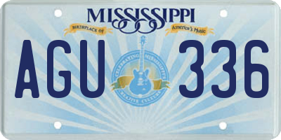 MS license plate AGU336