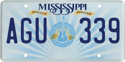 MS license plate AGU339