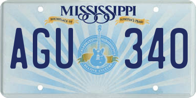 MS license plate AGU340