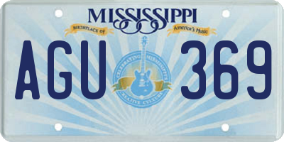 MS license plate AGU369