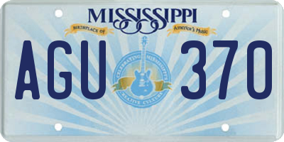 MS license plate AGU370