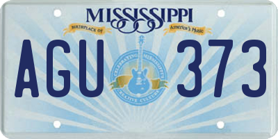 MS license plate AGU373