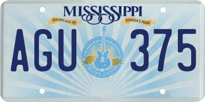 MS license plate AGU375