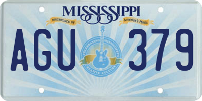 MS license plate AGU379