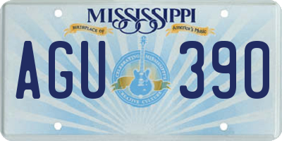 MS license plate AGU390