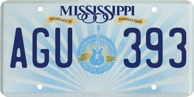 MS license plate AGU393