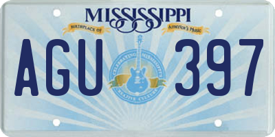 MS license plate AGU397