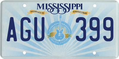 MS license plate AGU399