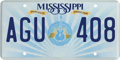 MS license plate AGU408