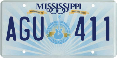 MS license plate AGU411