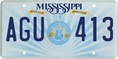 MS license plate AGU413
