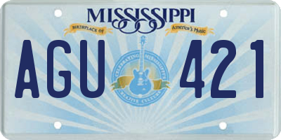 MS license plate AGU421