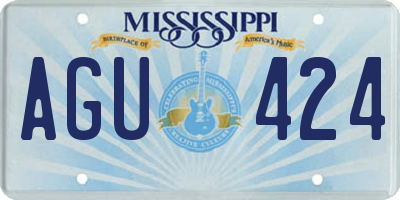 MS license plate AGU424