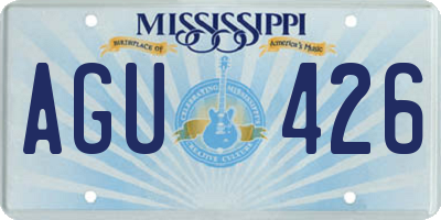 MS license plate AGU426