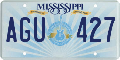 MS license plate AGU427
