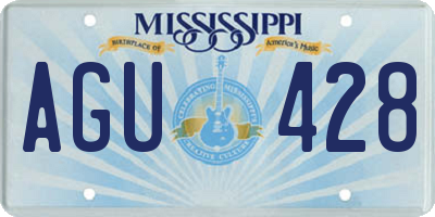 MS license plate AGU428