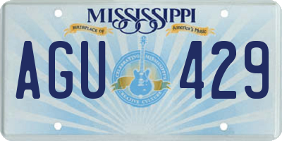 MS license plate AGU429