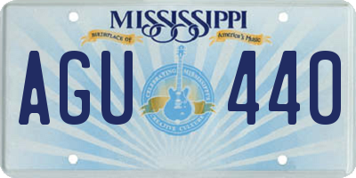 MS license plate AGU440