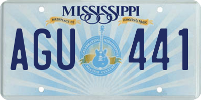 MS license plate AGU441