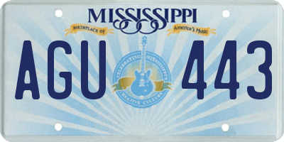 MS license plate AGU443