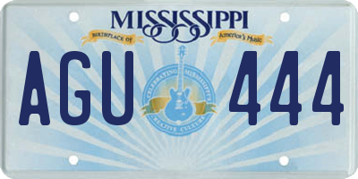 MS license plate AGU444