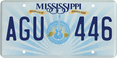 MS license plate AGU446