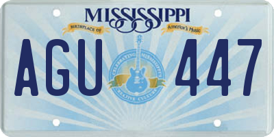 MS license plate AGU447