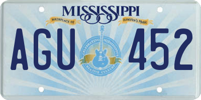 MS license plate AGU452