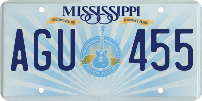 MS license plate AGU455