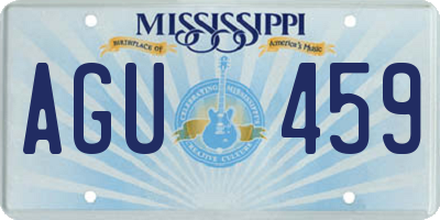 MS license plate AGU459