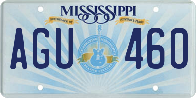 MS license plate AGU460