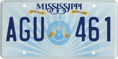 MS license plate AGU461