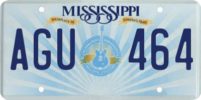 MS license plate AGU464