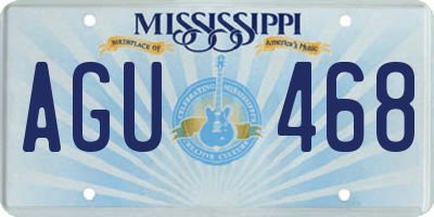 MS license plate AGU468