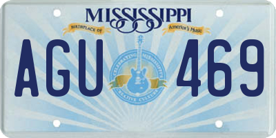 MS license plate AGU469