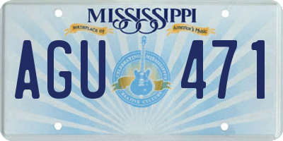 MS license plate AGU471