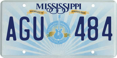 MS license plate AGU484