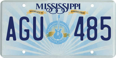 MS license plate AGU485