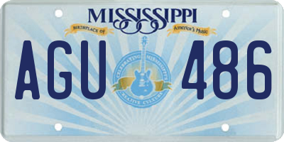 MS license plate AGU486