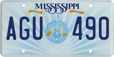 MS license plate AGU490